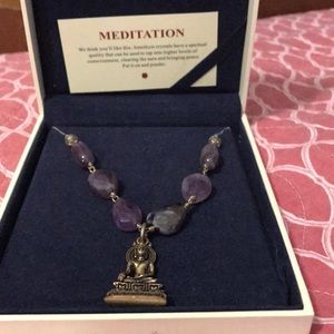 Amethyst meditation necklace